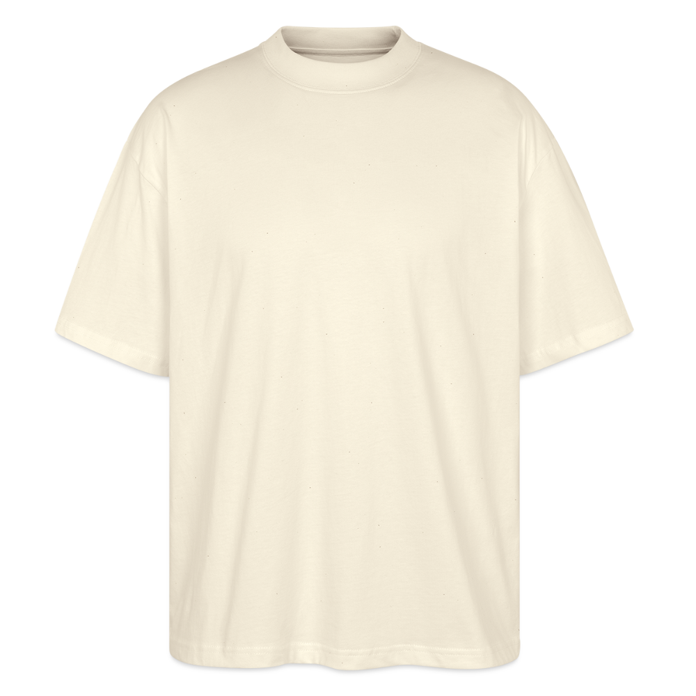 "Discipline" Oversized Premium Tee Black Backprint - natural raw