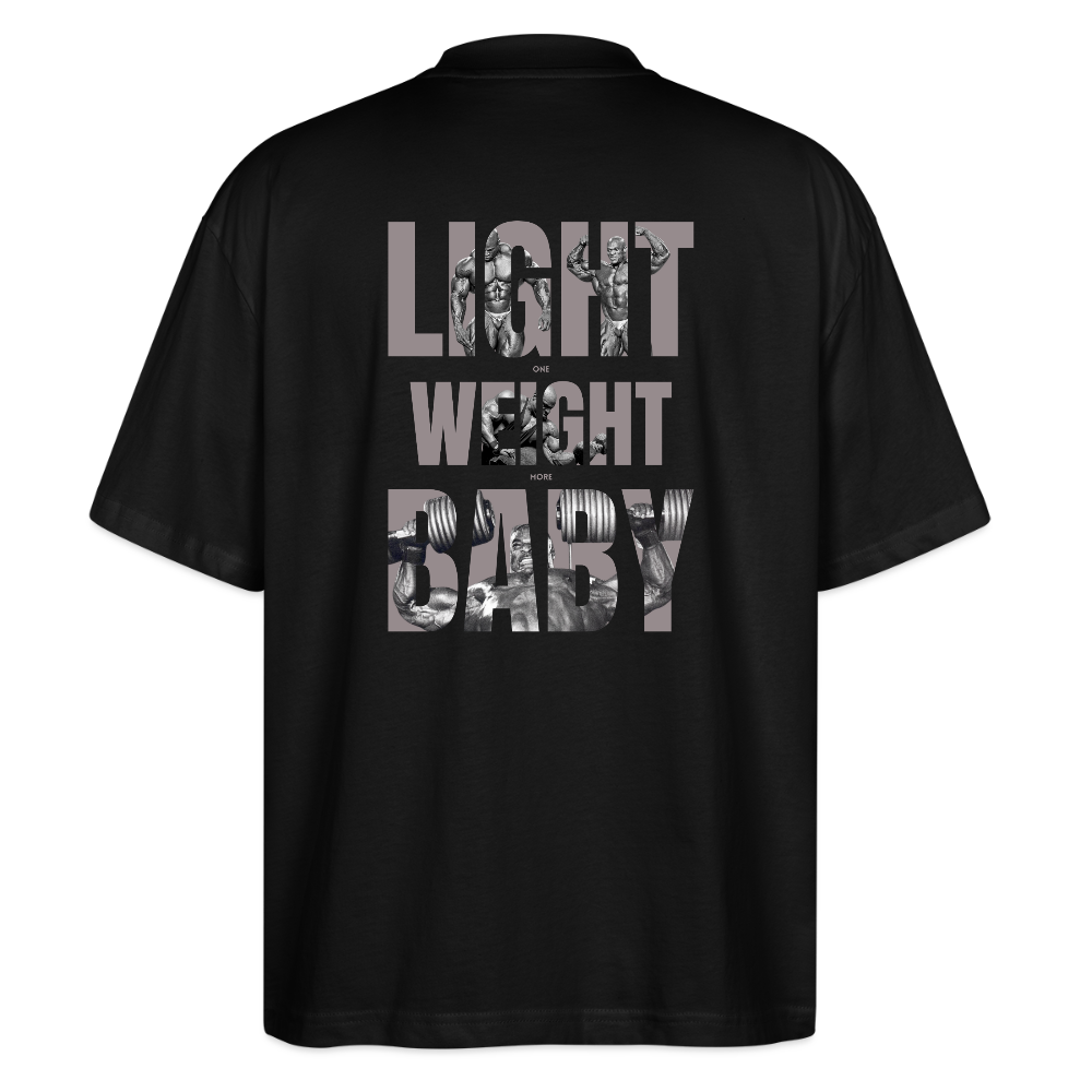 "Light Weight" Oversized Premium Tee Backprint - black