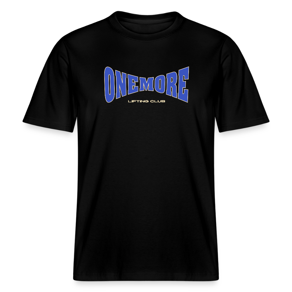"Curved" Premium Tee Blue Frontprint - black