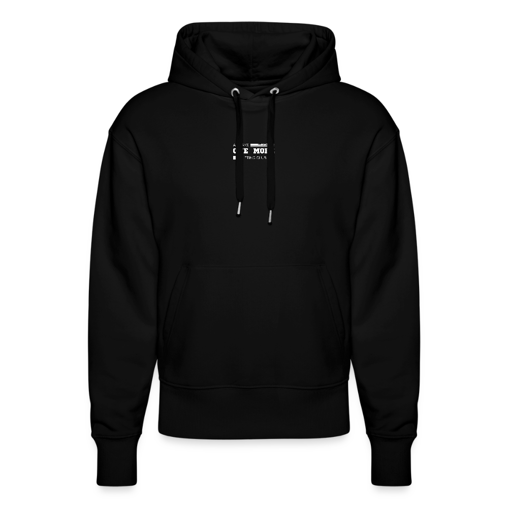 "Lifting Club" Premium Hoodie White Frontprint - black