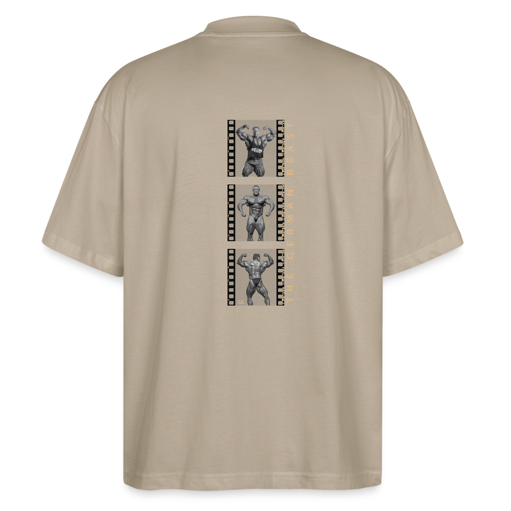 "German Beast" Oversized Premium Tee Backprint - stone