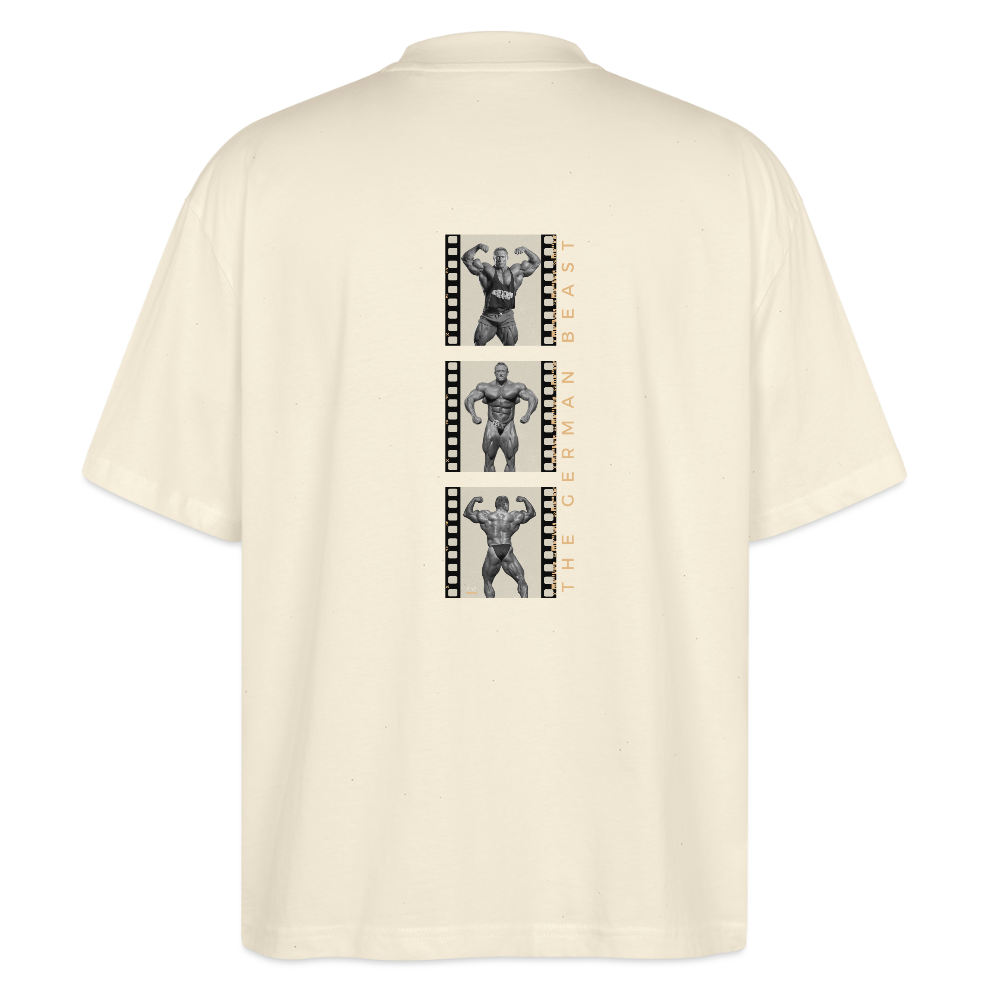 "German Beast" Oversized Premium Tee Backprint - natural raw