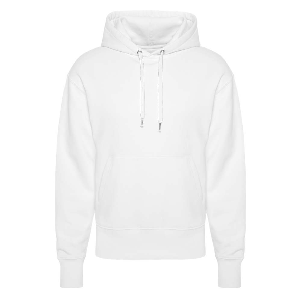 "GYM Life" Premium Hoodie Black Backprint - white