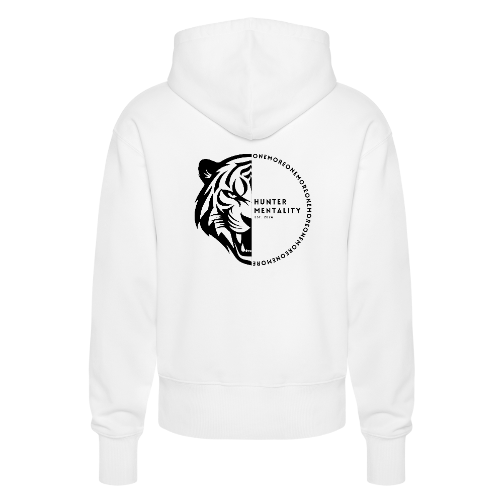 "Hunter Mentality" Premium Hoodie Backprint - white