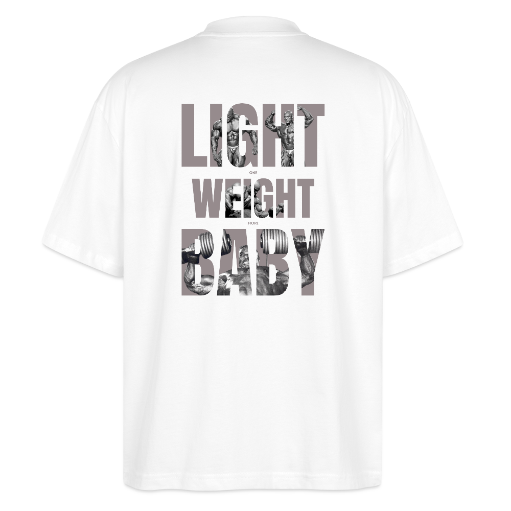 "Light Weight" Oversized Premium Tee Backprint - white