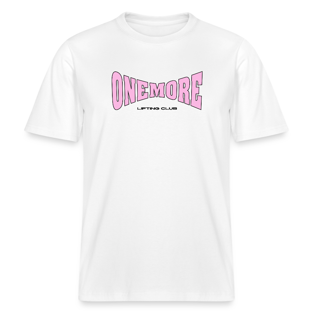 "Curved" Premium Tee White Frontprint - white