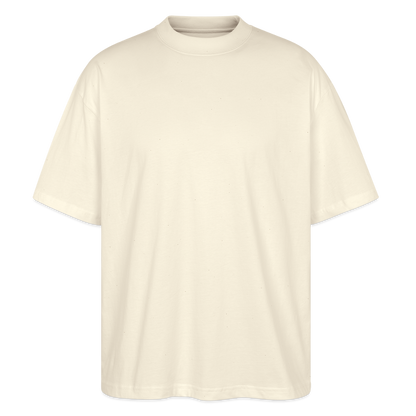 "Train Insane" Oversized Premium Tee Black Backprint - natural raw