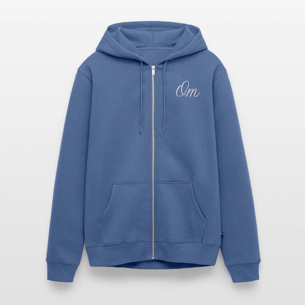 Premium Signature Zip Hoodie - stone blue