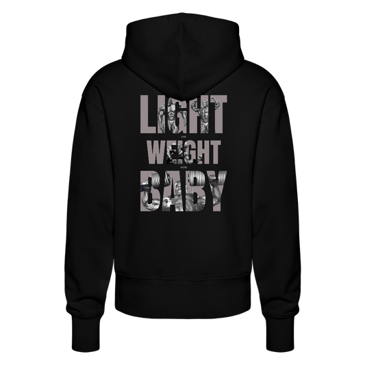 "Light Weight" Premium Hoodie Backprint - black