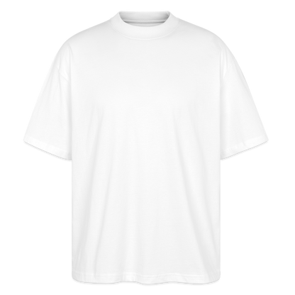 "Lifting Weights" Oversized Premium Tee Backprint - white