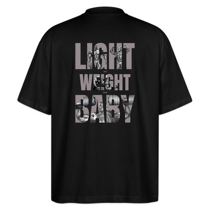 "Light Weight" Oversized Premium Tee Backprint - black