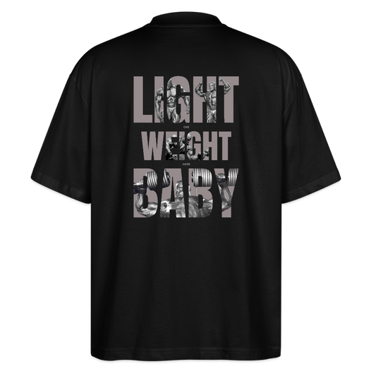 "Light Weight" Oversized Premium Tee Backprint - black