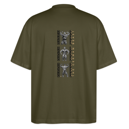 "German Beast" Oversized Premium Tee Backprint - khaki