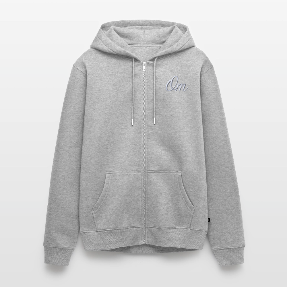 Premium Signature Zip Hoodie - heather grey