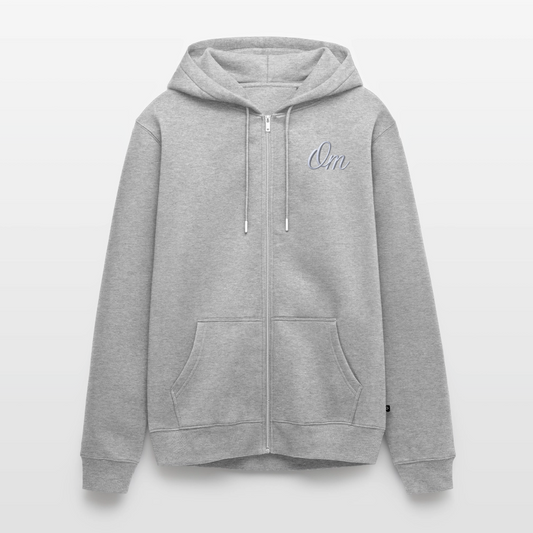 Premium Signature Zip Hoodie - heather grey