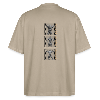 "German Beast" Oversized Premium Tee Backprint - stone