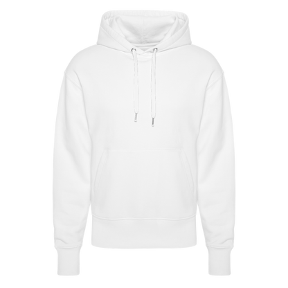 "GYM Life" Premium Hoodie Black Backprint - white