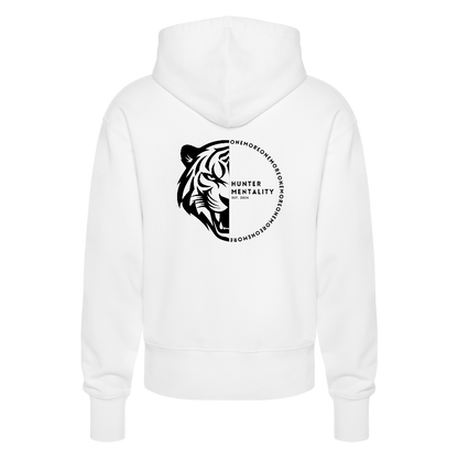 "Hunter Mentality" Premium Hoodie Backprint - white
