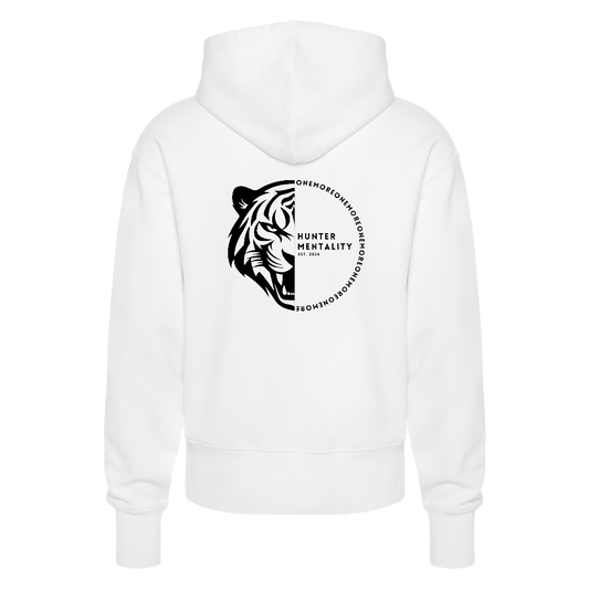 "Hunter Mentality" Premium Hoodie Backprint - white