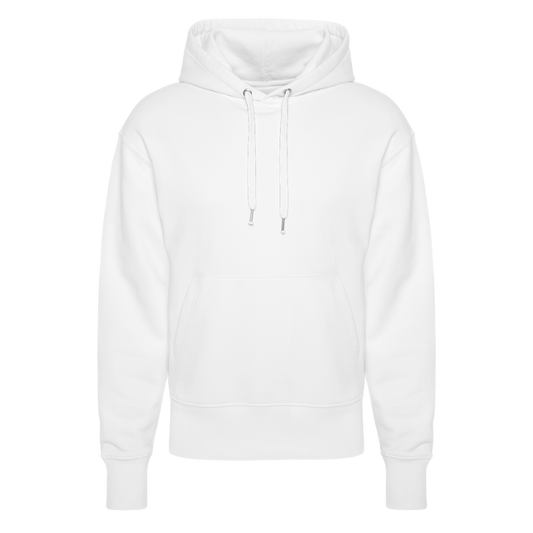"Discipline" Premium Hoodie Black Backprint - white