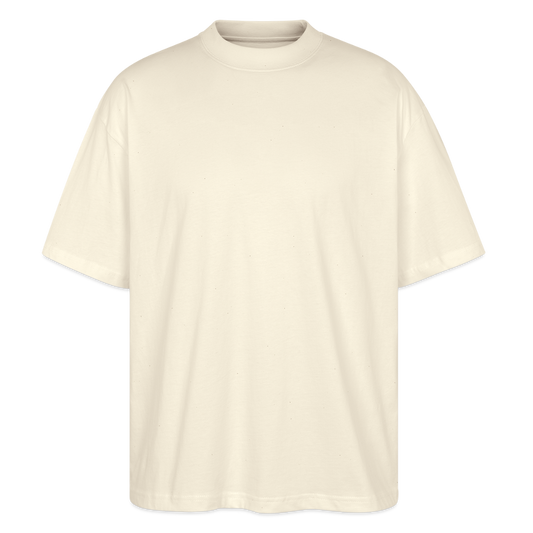 "Strength" Oversized Premium Tee Black Backprint - natural raw