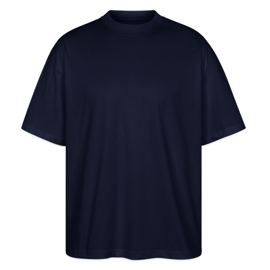 "GYM Life" Oversized Premium Tee Beige Backprint - navy