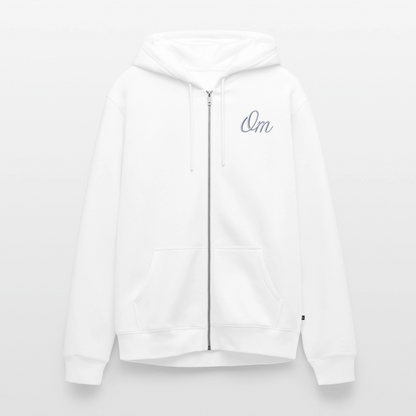 Premium Signature Zip Hoodie - white