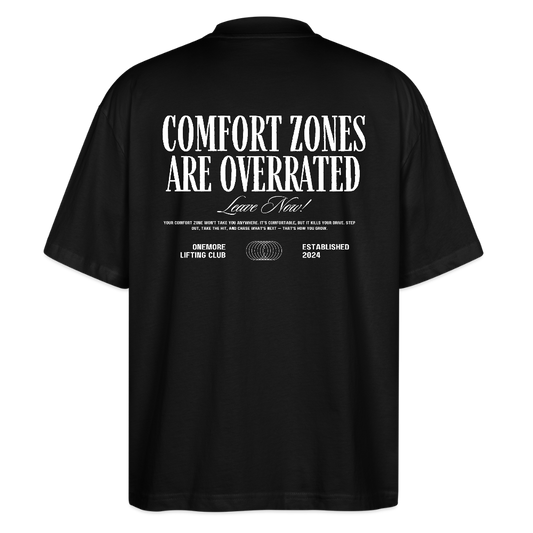 "Comfort Zone" Oversized Premium T-Shirt Backprint - Schwarz