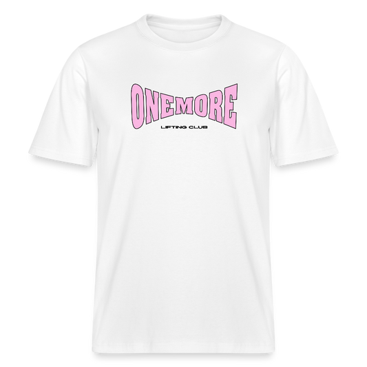 "Curved" Premium T-Shirt White Frontprint - Weiß