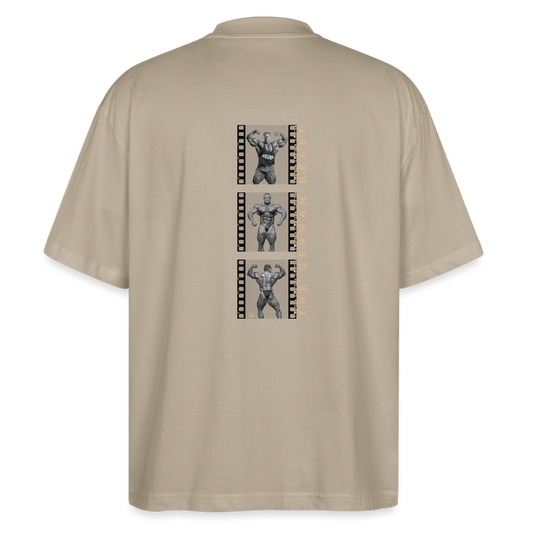 "German Beast" Oversized Premium T-shirt Backprint - Steingrau