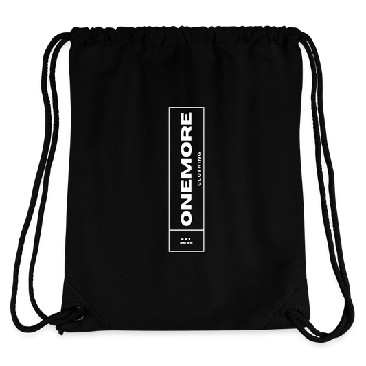 "ONEmore" Recycled Gym Bag Frontprint- Schwarz